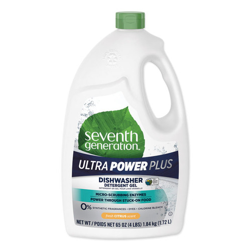 Natural Auto Dishwasher Gel, Ultra Power Plus, Fresh Citrus, 65 oz Bottle, 6/CT [SKU: SEV22929CT]