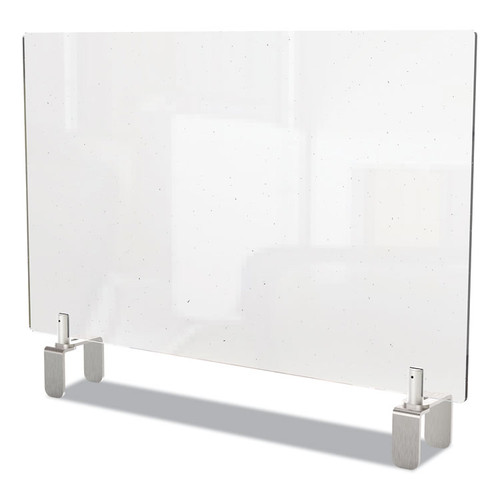 Clear Partition Extender with Attached Clamp, 42 x 3.88 x 24, Thermoplastic Sheeting [SKU: GHEPEC2442A]