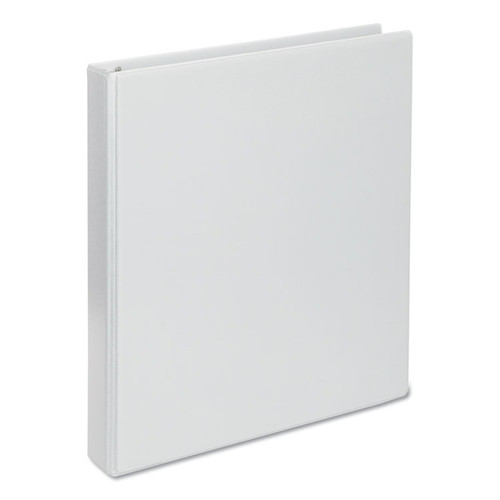 Deluxe Round Ring View Binder, 3 Rings, 1" Capacity, 11 x 8.5, White [SKU: UNV20712]