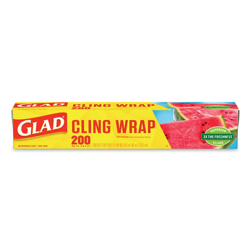 ClingWrap Plastic Wrap, 200 Square Foot Roll, Clear [SKU: CLO00020]