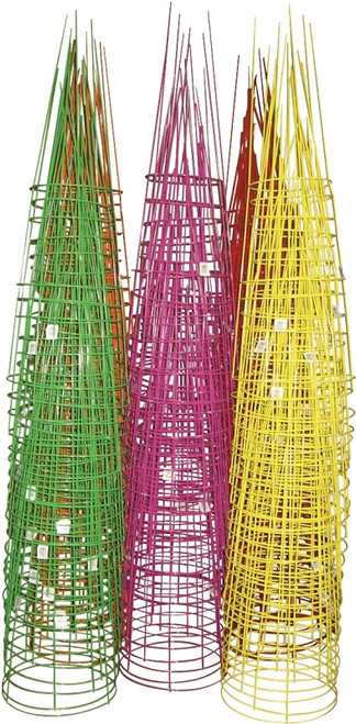 Glamos Wire 70445 Plant Support, 42 in L, 14 in W, Fuchsia/Light Green/Orange/Red/Yellow [SKU: ORG7029374]
