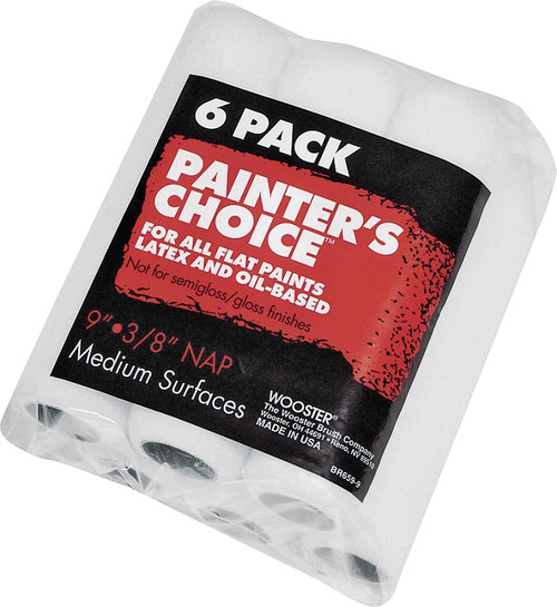 WOOSTER R959-9 Paint Roller Cover, 3/8 in Thick Nap, 9 in L, Knit Fabric Cover, Mint Green [SKU: ORG4029708]