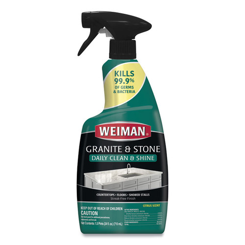 Granite Cleaner and Polish, Citrus Scent, 24 oz Spray Bottle [SKU: WMN109EA]