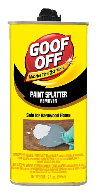 Goof Off FG900 Paint Splatter Remover, Liquid, Aromatic, Clear/Yellow, 12 oz [SKU: ORG8977126]