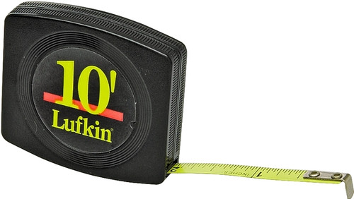 Crescent Lufkin Pee Wee Series W6110 Pocket Tape Measure, 10 ft L Blade, 1/4 in W Blade, Steel Blade, Black Case [SKU: ORG6593420]