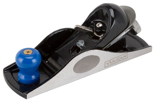 Vulcan JLO-064 Block Plane, 1-5/8 in W Blade, Alloy Steel Blade, Cast Iron Body, Front Knob Handle [SKU: ORG7210701]