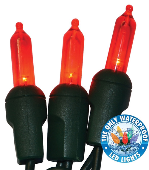 Holiday Bright Lights LEDBX-T550-RD6 Light Set, 50-Lamp, LED Lamp, Red Lamp, 50,000 hr Average Life, 26 ft L [SKU: ORG7218597]