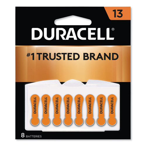 Hearing Aid Battery, #13, 8/Pack [SKU: DURDA13B8ZM09]