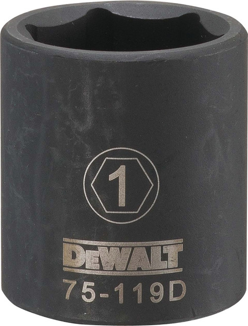 DeWALT DWMT75119OSP Deep Impact Socket, 1 in Socket, 1/2 in Drive, 6-Point, Steel, Black Oxide [SKU: ORG7516842]