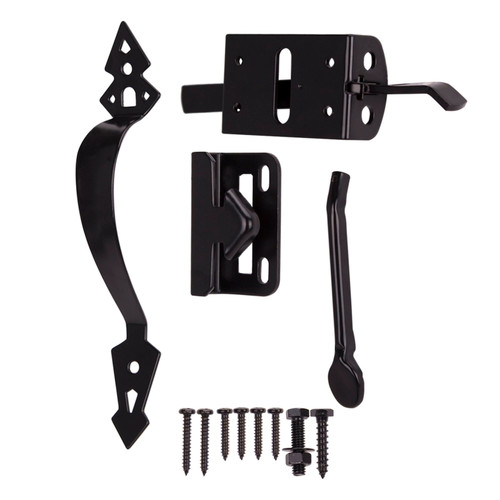 ProSource 33156PKS-PS Thumb Latch, 5/8 in Bolt Head, 7-3/4 in L Bolt, Steel, Powder-Coated [SKU: ORG1050335]