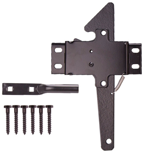 ProSource 33294PKS-PS Gate Post Latch, 1/2 in Bolt Head, 5-7/8 in L Bolt, Steel, Powder-Coated [SKU: ORG1139757]