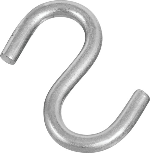 National Hardware N233-544 S-Hook, 135 lb Working Load, 0.26 in Dia Wire, Stainless Steel, Stainless Steel [SKU: ORG1761634]