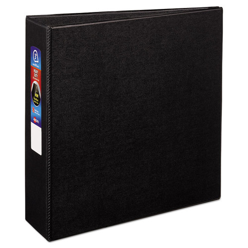 Heavy-Duty Non-View Binder with DuraHinge and Locking One Touch EZD Rings, 3 Rings, 3" Capacity, 11 x 8.5, Black [SKU: AVE79983]