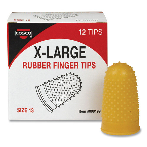 Fingertip Pads, Size 13, Extra Large, Amber, 12/Pack [SKU: CSC098199]