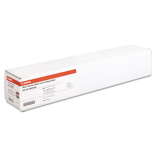 Water Resistant Matte Canvas Paper Roll, 24 mil, 24" x 40 ft, Matte White [SKU: CNM0849V39604]