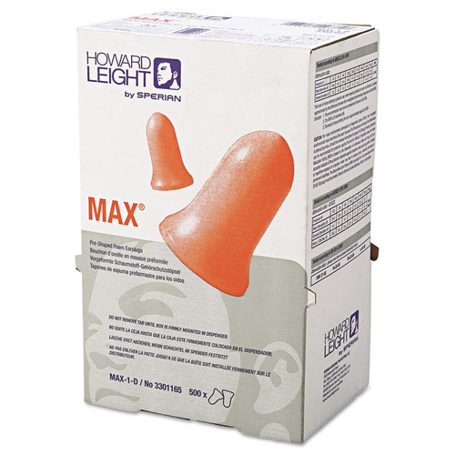 MAX-1 D Single-Use Earplugs, Cordless, 33NRR, Coral, LS 500 Refill [SKU: HOWMAX1D]