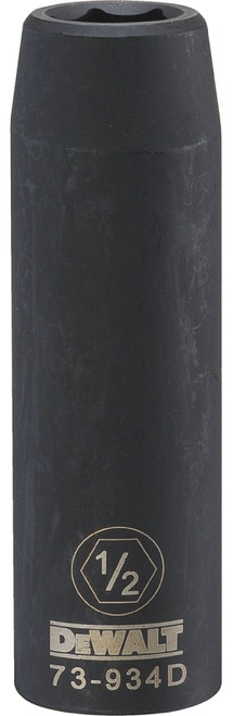 DeWALT DWMT73934OSP Impact Socket, 1/2 in Socket, 1/2 in Drive, 6-Point, CR-440 Steel, Black Oxide [SKU: ORG7515174]