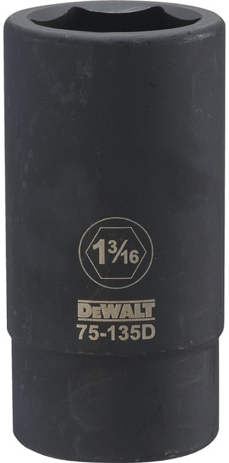 DeWALT DWMT75135OSP Impact Socket, 1-3/16 in Socket, 3/4 in Drive, 6-Point, CR-440 Steel, Black Oxide [SKU: ORG7517030]