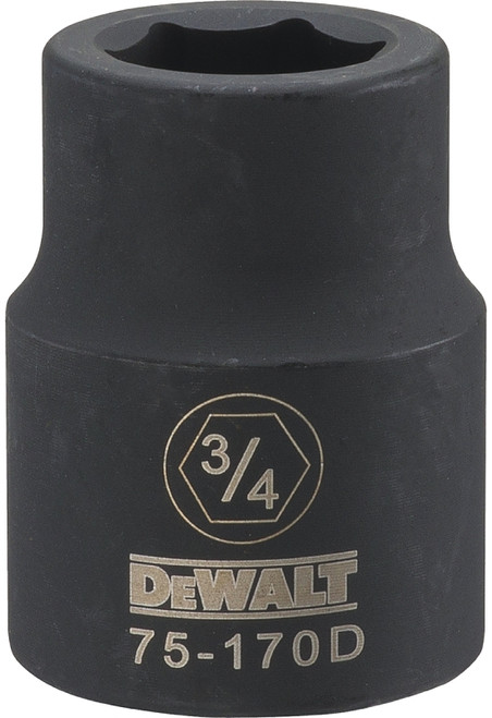 DeWALT DWMT75170OSP Impact Socket, 3/4 in Socket, 3/4 in Drive, 6-Point, CR-440 Steel, Black Oxide [SKU: ORG7517212]