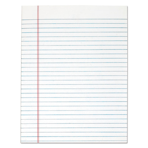 The Legal Pad" Glue Top Pads, Wide/Legal Rule, 50 White 8.5 x 11 Sheets, 12/Pack [SKU: TOP7523]