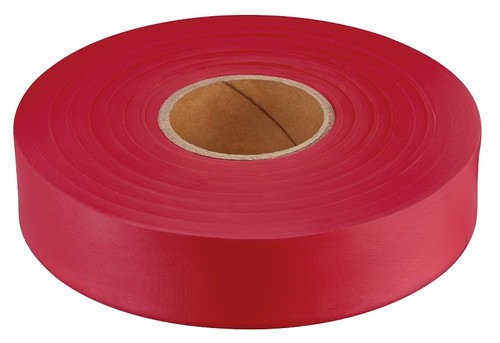 Empire 77-067 Flagging Tape, 600 ft L, 1 in W, Red, Plastic [SKU: ORG9649278]