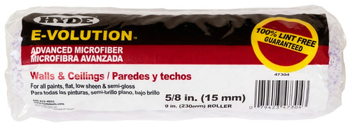 HYDE E-volution 47304 Roller Cover, 5/8 in Thick Nap, 9 in L, Microfiber Cover [SKU: ORG7414907]