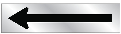 HY-KO 486 Safety Sign, Arrow, Silver Background, Vinyl, 2 in L, 8 in W [SKU: ORG4676813]