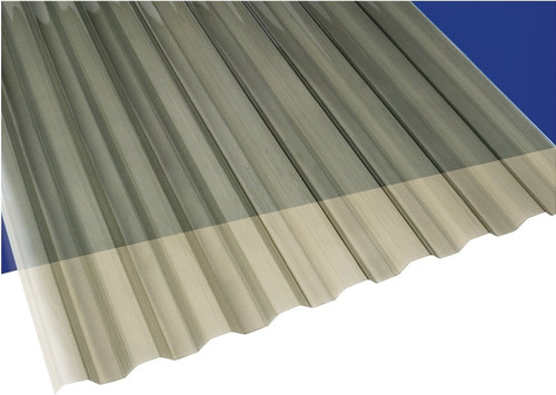 Suntuf 101931 Corrugated Panel, 12 ft L, 26 in W, Greca 76 Profile, 0.032 in Thick Material, Polycarbonate, Gray [SKU: ORG2145621]