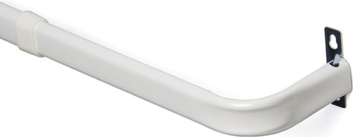 Kenney KN513 Curtain Rod, 1 in Dia, 84 to 120 in L, Steel, White [SKU: ORG1251032]