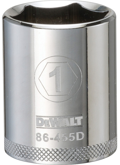 DeWALT DWMT86455OSP Drive Socket, 1 in Socket, 1/2 in Drive, 6-Point, Steel, Polished Chrome Vanadium [SKU: ORG7519564]