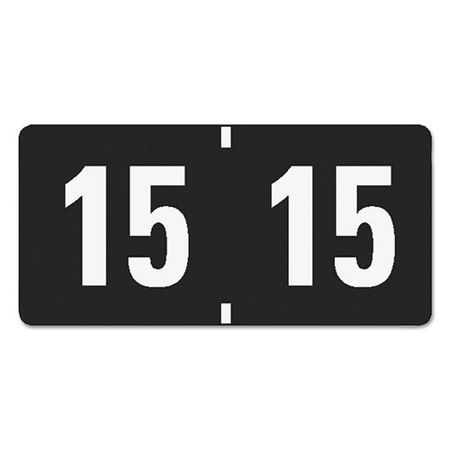 Yearly End Tab File Folder Labels, 15, 0.75 x 1.5, Black, 500/Roll [SKU: SMD68315]