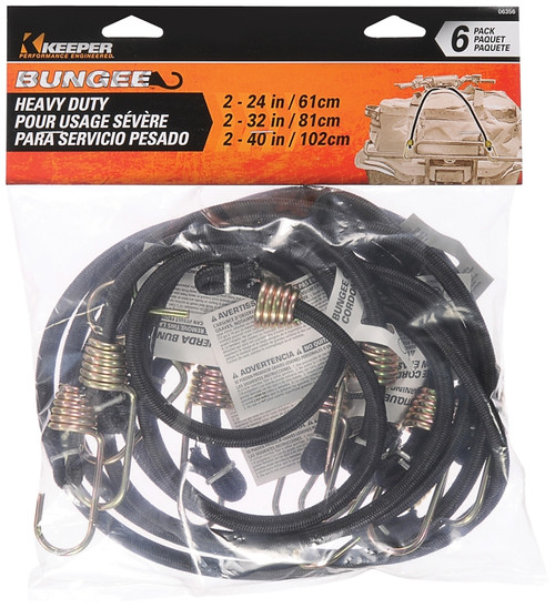 KEEPER 06356 Bungee Cord, Rubber, Hook End [SKU: ORG6085849]