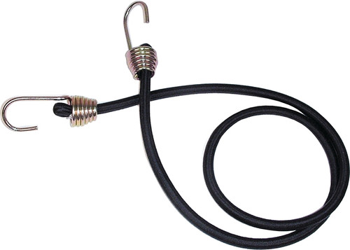 KEEPER 06185 Bungee Cord, 13/32 in Dia, 40 in L, Rubber, Black, Hook End [SKU: ORG6201008]
