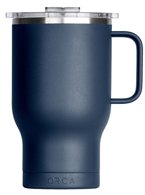 ORCA Traveler Series TR24NA Coffee Mug, 24 oz Capacity, Whale Tail Flip Lid, Stainless Steel, Navy, Insulated [SKU: ORG8696551]