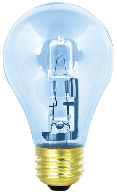 Feit Electric Q53A/CL/D/2 Halogen Bulb, 53 W, Medium E26 Lamp Base, A19 Lamp, Soft White Light, 790 Lumens [SKU: ORG8577686]