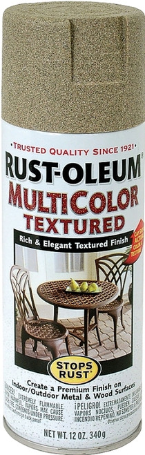 RUST-OLEUM STOPS RUST 223524 Textured Spray Desert Bisque, Solvent-Like, Desert Bisque, 12 oz, Aerosol Can [SKU: ORG8818254]