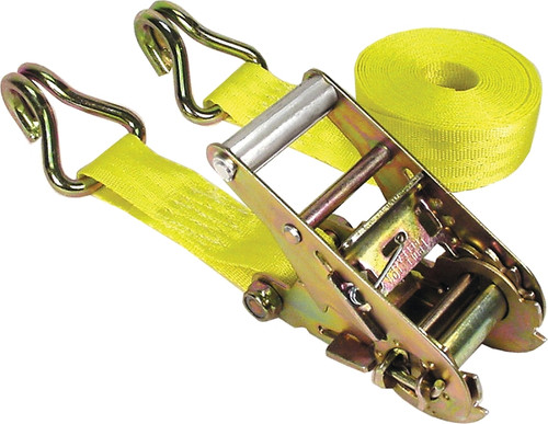 KEEPER 05519 Tie-Down, 1-3/4 in W, 15 ft L, Polyester, Yellow, 1666 lb, J-Hook End Fitting [SKU: ORG6805741]