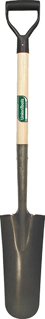 UnionTools 47107 Drain Spade Shovel, 5-1/4 in W Blade, Steel Blade, Hardwood Handle, D-Shaped Handle, 27 in L Handle [SKU: ORG6822308]