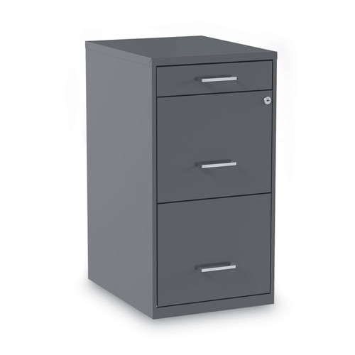 Soho Vertical File Cabinet, 3 Drawers: Pencil/File/File, Letter, Charcoal, 14" x 18" x 26.9 [SKU: ALESVF1827CH]