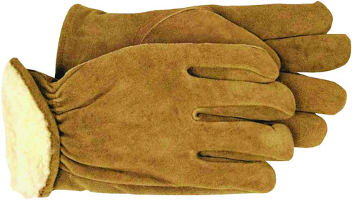 BOSS 4176M Driver Gloves, Men's, M, Keystone Thumb, Open, Shirred Elastic Back Cuff, Cowhide Leather, Brown [SKU: ORG7757974]