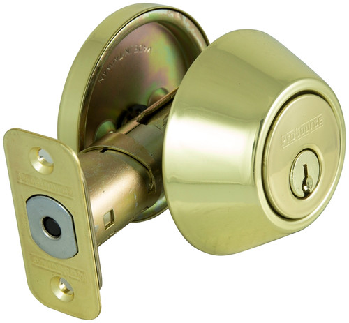 ProSource Signature Series Deadbolt, 3 Grade, Polished Brass, 2-3/8 to 2-3/4 in Backset, KW1 Keyway [SKU: ORG5377155]