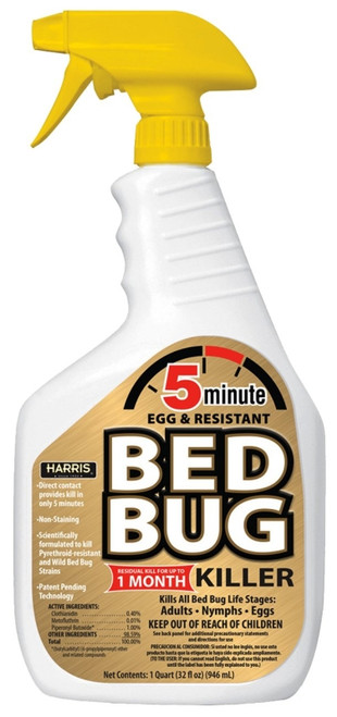 HARRIS GOLDBB-32 Bed Bug Killer, Liquid, Spray Application, 32 oz [SKU: ORG0841510]