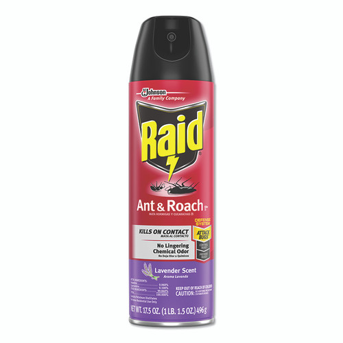 Ant and Roach Killer, 17.5 oz Aerosol Spray, Lavender, 12/Carton [SKU: SJN334632]