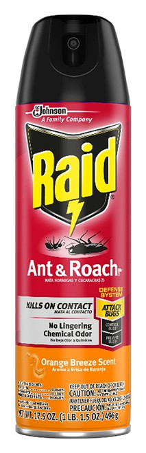 RAID 77533 Ant and Roach Killer, Aerosol, Orange Breeze, 17.5 oz [SKU: ORG7295264]