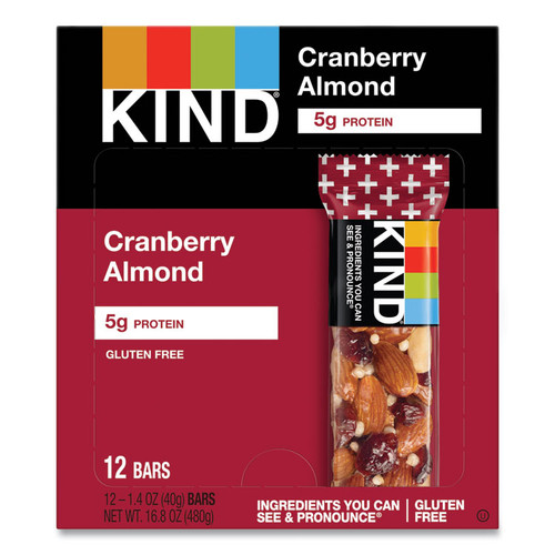 Plus Nutrition Boost Bar, Cranberry Almond and Antioxidants, 1.4 oz, 12/Box [SKU: KND17211]