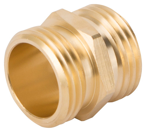 Landscapers Select GHADTRS-3 Garden Hose Connector, 3/4 x 3/4 in, MNH x MNH, Brass, Brass [SKU: ORG7377872]