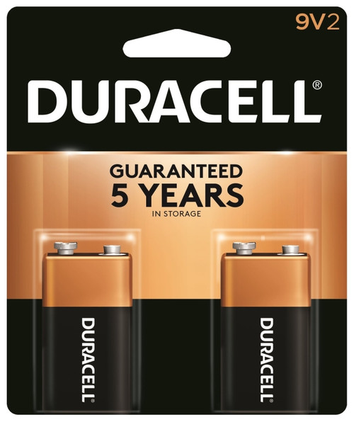 DURACELL MN1604B2Z Battery, 9 V Battery, Alkaline, Manganese Dioxide [SKU: ORG1375989]