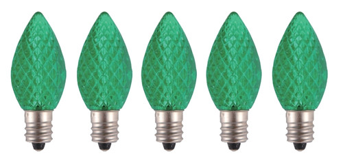 Hometown Holidays 24775 Bulb, Candelabra Lamp Base, LED Lamp, Crystal Green Light [SKU: ORG7370075]