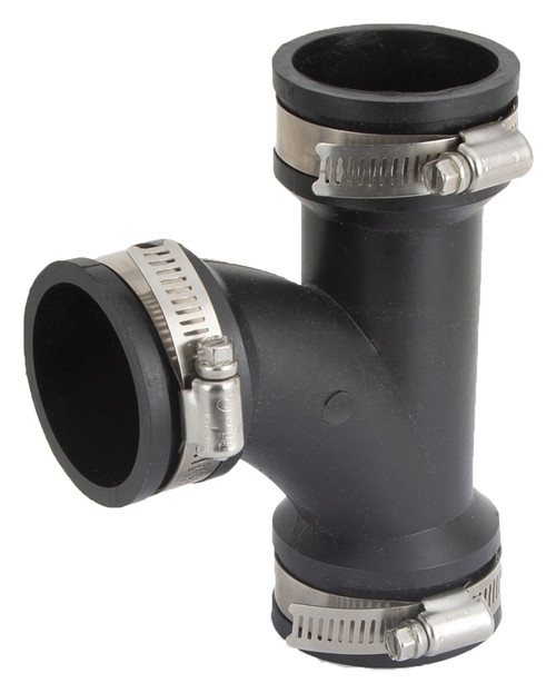 ProSource QT-150 Flexible Pipe Tee, PVC, Black [SKU: ORG4714424]