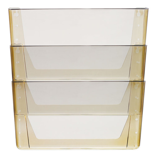 Wall File, 3 Sections, Legal Size, 16" x 4" x 14", Smoke, 3/Set [SKU: STX70247U06C]